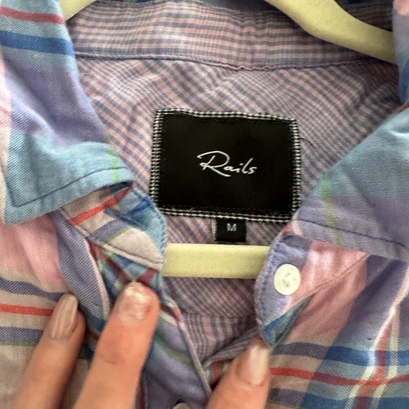 Rails Plaid Button Down size M - Picture 3 of 7